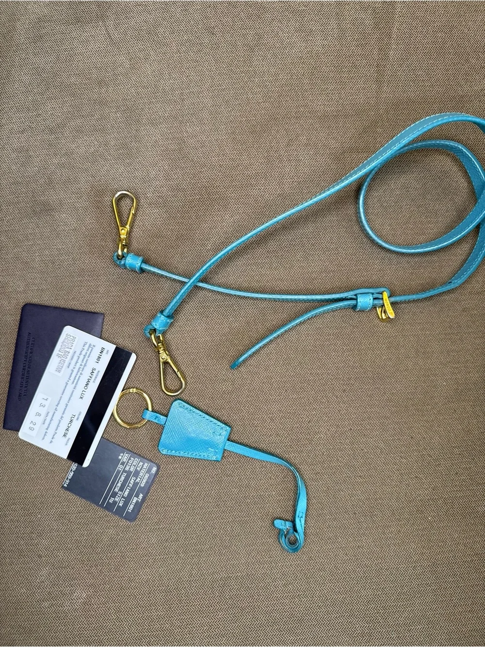 Prada Teal Blue Saffiano Leather Satchel with Gold Hardware - Picture 5 of 16